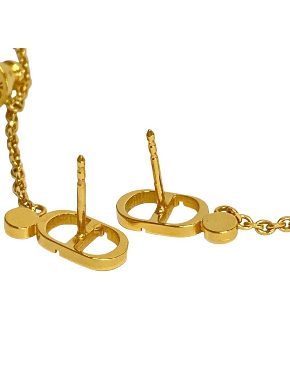 Dior Earrings Petit CD Gold Clear Star - Picture 3 of 3
